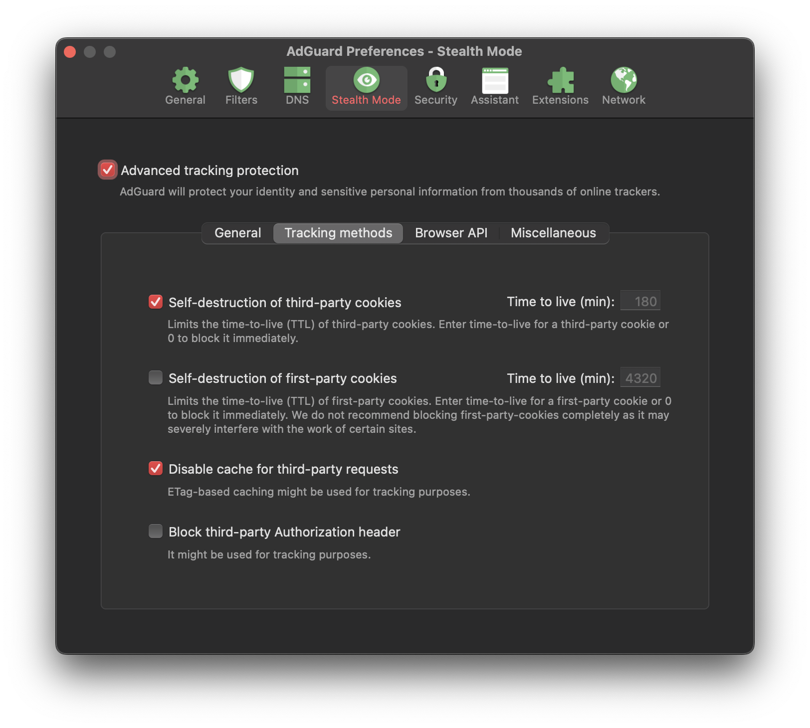 Read "Reddit Double-Refreshing in Chrome and macOS? It's AdGuard. Here's the Fix" AdGuard preferences for "Stealth Mode"
