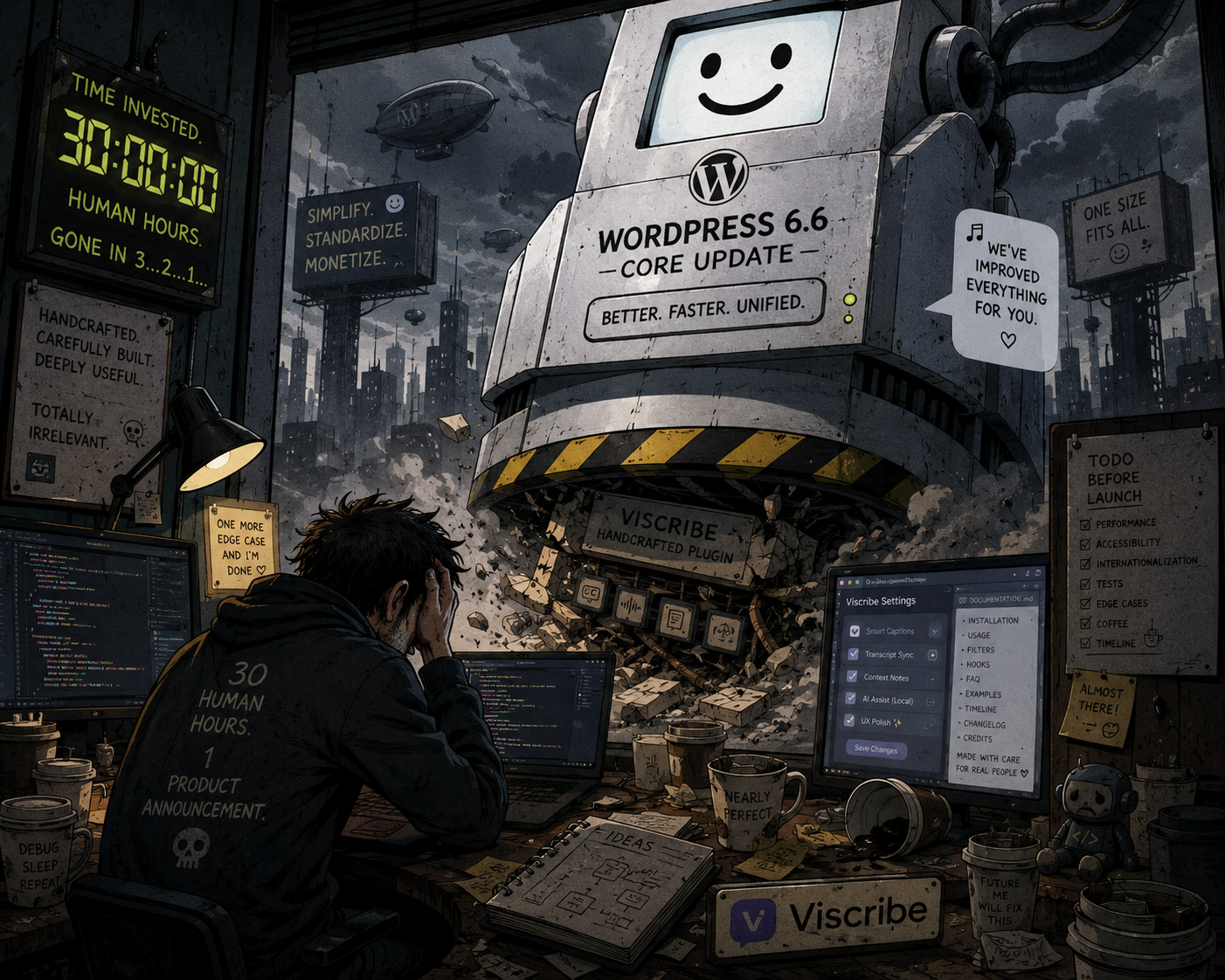 Crushed developer upon release of WordPress 7.0