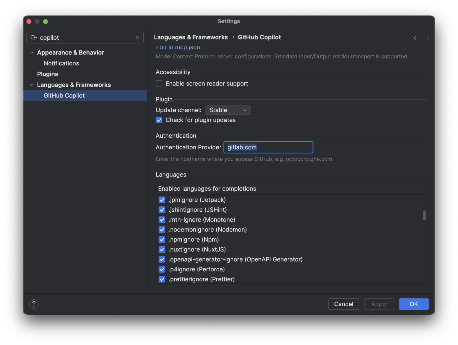 Read "Fixing WebStorm's Copilot Plugin Error Message: "Sign in failed. Reason: Could not log in with device flow"" Change gitlab.com or whatever else is in that field to github.com