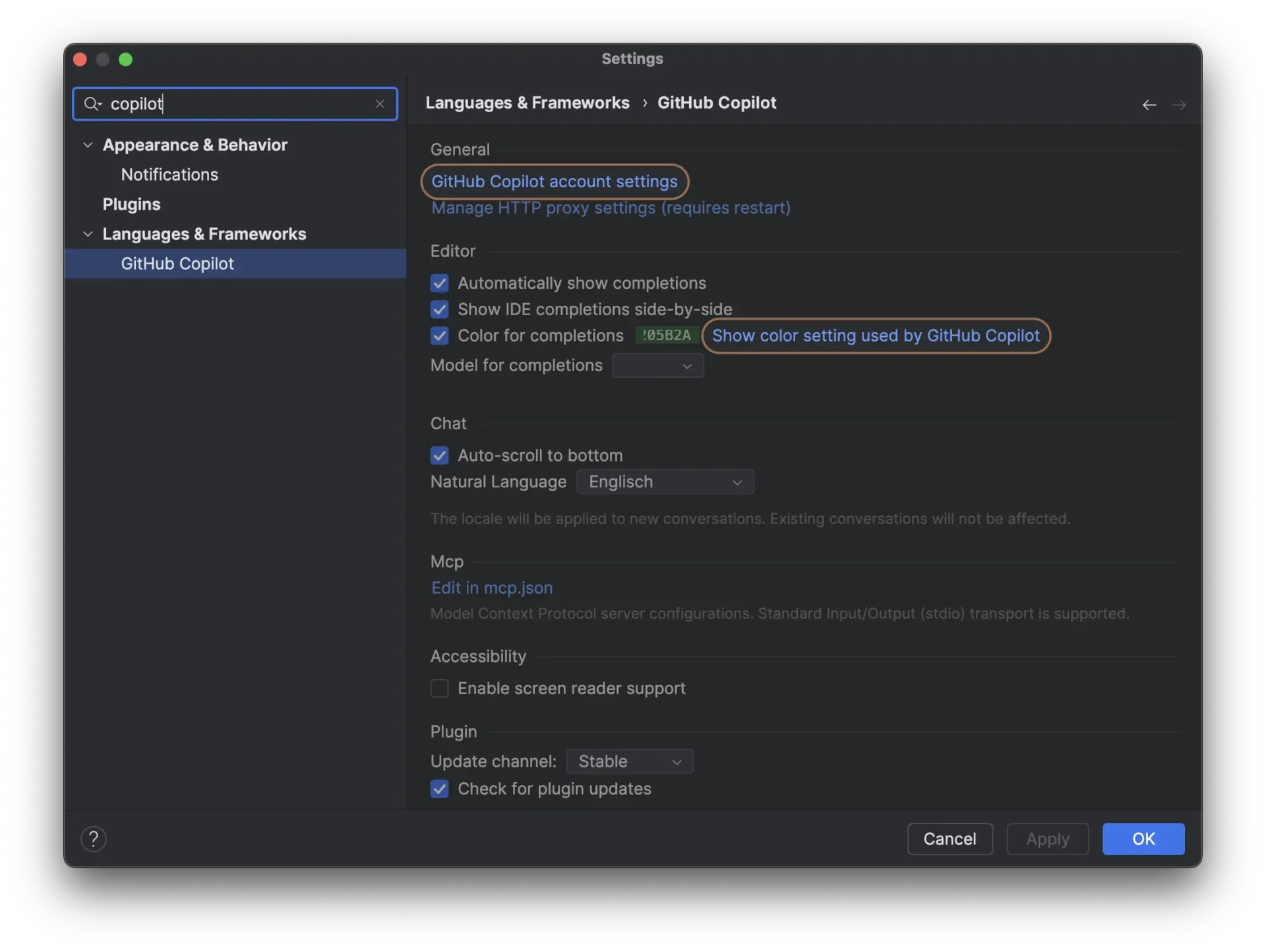 Read "Fixing WebStorm's Copilot Plugin Error Message: "Sign in failed. Reason: Could not log in with device flow"" Enter copilot into the search bar